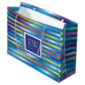 Elegant modern minimalistisch verlooplijnontwerp groot cadeauzakje (Voorkant Gekanteld)