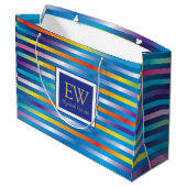 Elegant modern minimalistisch verlooplijnontwerp groot cadeauzakje (Achterkant Gekanteld)