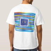Elegant modern minimalistisch verlooplijnontwerp t-shirt (Achterkant)