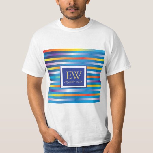Elegant modern minimalistisch verlooplijnontwerp t-shirt (Voorkant)