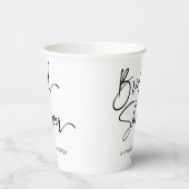 Elegant modern minimalistisch Vrijgezellenfeest Papieren Bekers (Links)