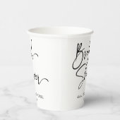 Elegant modern minimalistisch Vrijgezellenfeest Papieren Bekers (Rechts)