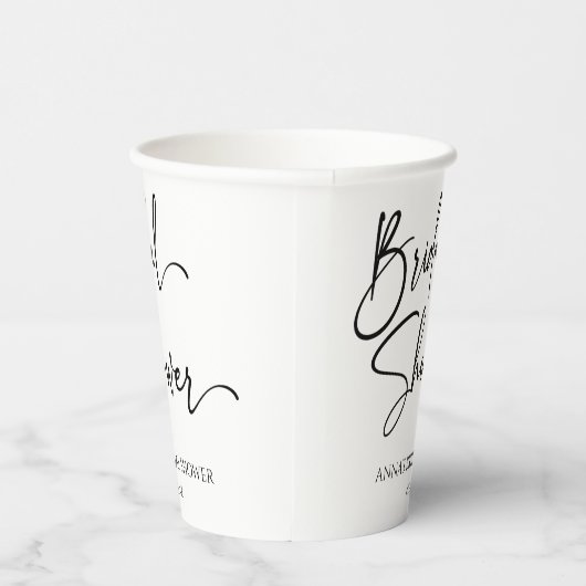 Elegant modern minimalistisch Vrijgezellenfeest Papieren Bekers (Rechts)