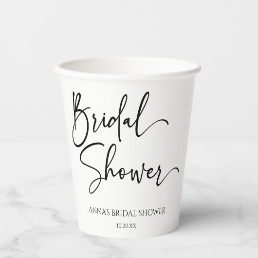 Elegant modern minimalistisch Vrijgezellenfeest Papieren Bekers (Voorkant)
