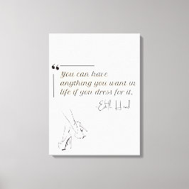 Elegant modern minimalistisch vrouwelijk canvas afdruk