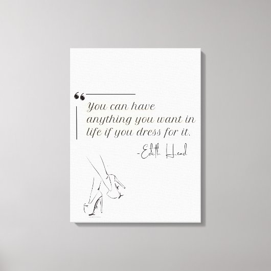 Elegant modern minimalistisch vrouwelijk canvas afdruk (Voorkant)