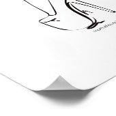 Elegant modern minimalistisch vrouwelijk poster (Hoek)