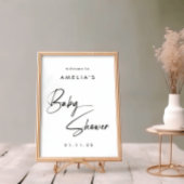 Elegant modern minimalistisch welkom Baby shower Poster