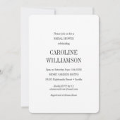 Elegant Modern Minimalistisch White Chic-Vrijgezel Kaart (Voorkant)