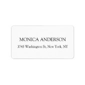 Elegant modern minimalistisch wit etiket (Voorkant)