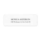 Elegant modern minimalistisch wit etiket (Voorkant)
