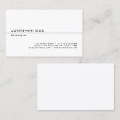 Elegant modern, minimalistisch wit, stijlvol visitekaartje (Voorkant / Achterkant)