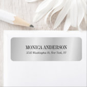 Elegant modern minimalistisch zilver grijs etiket (Insitu)