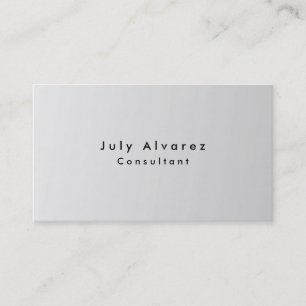 Elegant modern minimalistisch zilver grijs visitekaartje