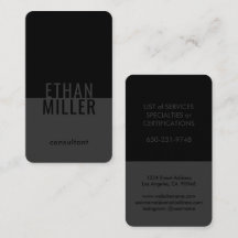 Elegant modern minimalistisch zwart en grijs verti