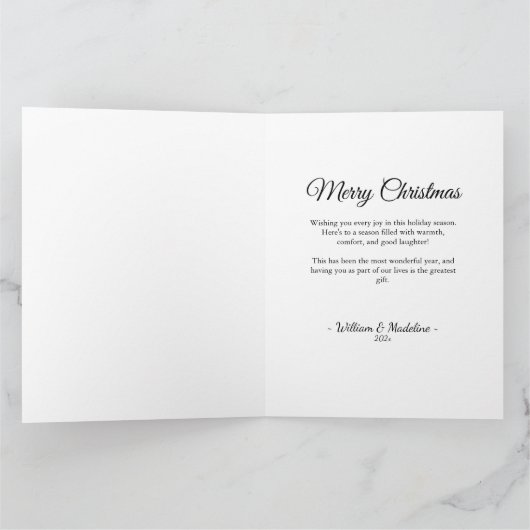 Elegant Modern Minimalistisch Zwart en Wit Jonggeh Kaart (Binnen)