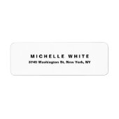 Elegant modern minimalistisch zwart en wit vet etiket (Voorkant)