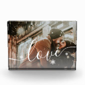 Elegant modern minimum aan aangepaste fotoliefde fotoblokken (Voorkant)