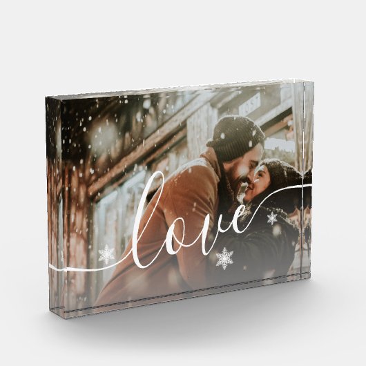 Elegant modern minimum aan aangepaste fotoliefde fotoblokken (Links)