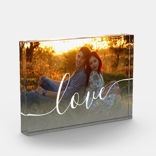 Elegant modern minimum aan aangepaste fotoliefde fotoblokken (Links)