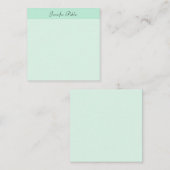 Elegant modern Mint Green Sjabloon Hand Script (Voorkant / Achterkant)