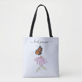 Elegant modern Monarch Butterflies Floral Tote Bag (Voorkant)