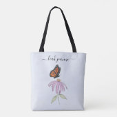 Elegant modern Monarch Butterflies Floral Tote Bag (Achterkant)