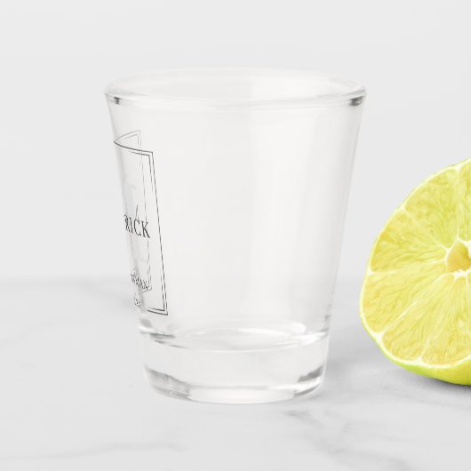 Elegant Modern Monogram Beste Man Groomsmen Gifts Shot Glas (Rechts)