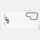 Elegant Modern Monogram Beste Zwart & Wit Cadeaus Samsung Galaxy Hoesje (Achterkant horizontaal)