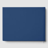 Elegant Modern Monogram Bruiloft Navy Blauw Gastenboek (Achterkant)