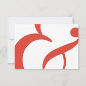 Elegant Modern Monogram Bruiloft RSVP (Achterkant)