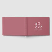 Elegant Modern Monogram Bruiloft Terracotta Gastenboek (Volledig)