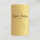 Elegant Modern Monogram Business Branding QR-code Visitekaartje (Voorkant)