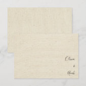 Elegant modern monogram Dank je Bedankkaart (Voorkant / Achterkant)