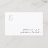 Elegant Modern Monogram Eenvoudig Ontwerp Sjabloon Visitekaartje (Achterkant)