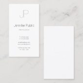 Elegant modern monogram Eenvoudig professioneel on Visitekaartje (Voorkant / Achterkant)