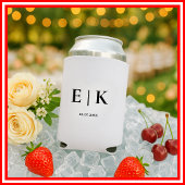 Elegant Modern Monogram Eenvoudige Bruiloft Blikjeskoeler