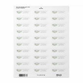 Elegant modern monogram eucalyptus retouradres etiket (Full Sheet)