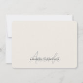 Elegant modern monogram gepersonaliseerd met naam notitiekaartje (Voorkant)