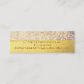 Elegant Modern Monogram Goud, Bokeh Mini Visitekaartje (Achterkant)