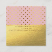 Elegant modern monogram goud , Stippen Vierkante Visitekaartje (Achterkant)