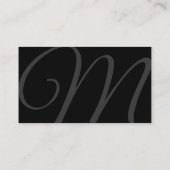 Elegant modern monogram grafisch bedrijf visitekaartje (Achterkant)