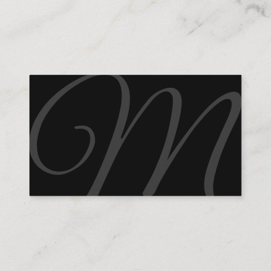 Elegant modern monogram grafisch bedrijf visitekaartje (Achterkant)