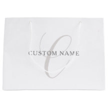 Elegant modern monogram | Grijs & Wit (bewerkbaar)