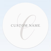 Elegant modern monogram | Grijs & Wit (bewerkbaar)