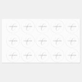 Elegant modern monogram | Grijs & Wit (bewerkbaar) Labels (Vel)