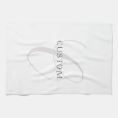 Elegant modern monogram | Grijs & Wit (bewerkbaar) Theedoek (Horizontaal)