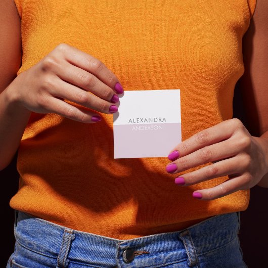 Elegant modern monogram minimaal vierkante visitekaartje