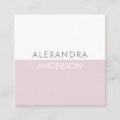 Elegant modern monogram minimaal vierkante visitekaartje (Voorkant)