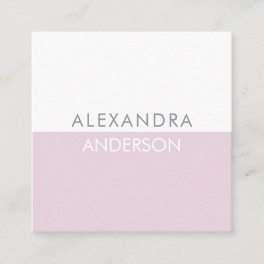 Elegant modern monogram minimaal vierkante visitekaartje (Voorkant)